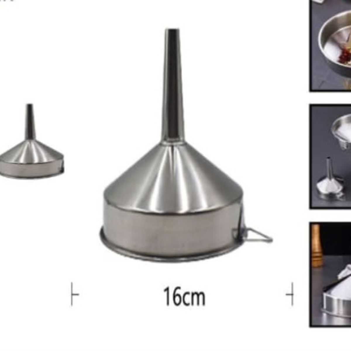 GENERICO - Embudo De Cocina Acero Inoxidable 16 Cm