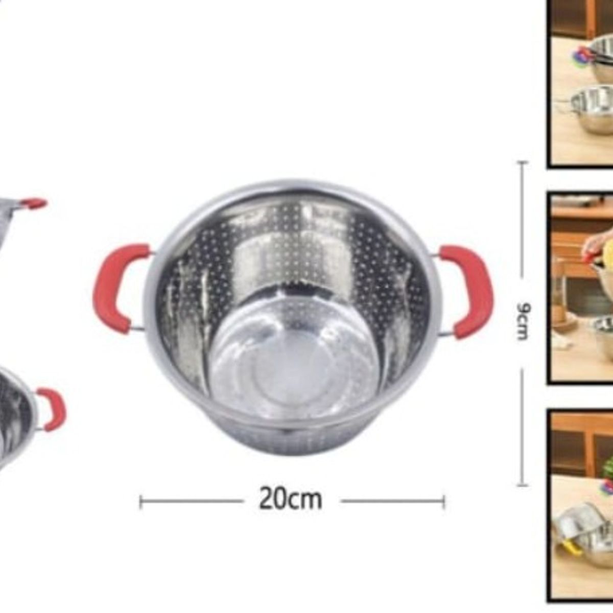 GENERICO - Colador Tamizador Con Doble Asa Acero Inoxidable 20 Cm
