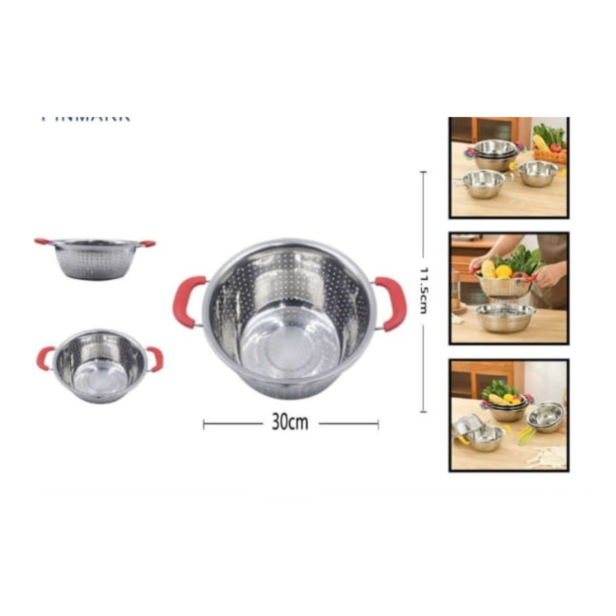 GENERICO - Colador Tamizador Con Doble Asa Acero Inoxidable 30 Cm