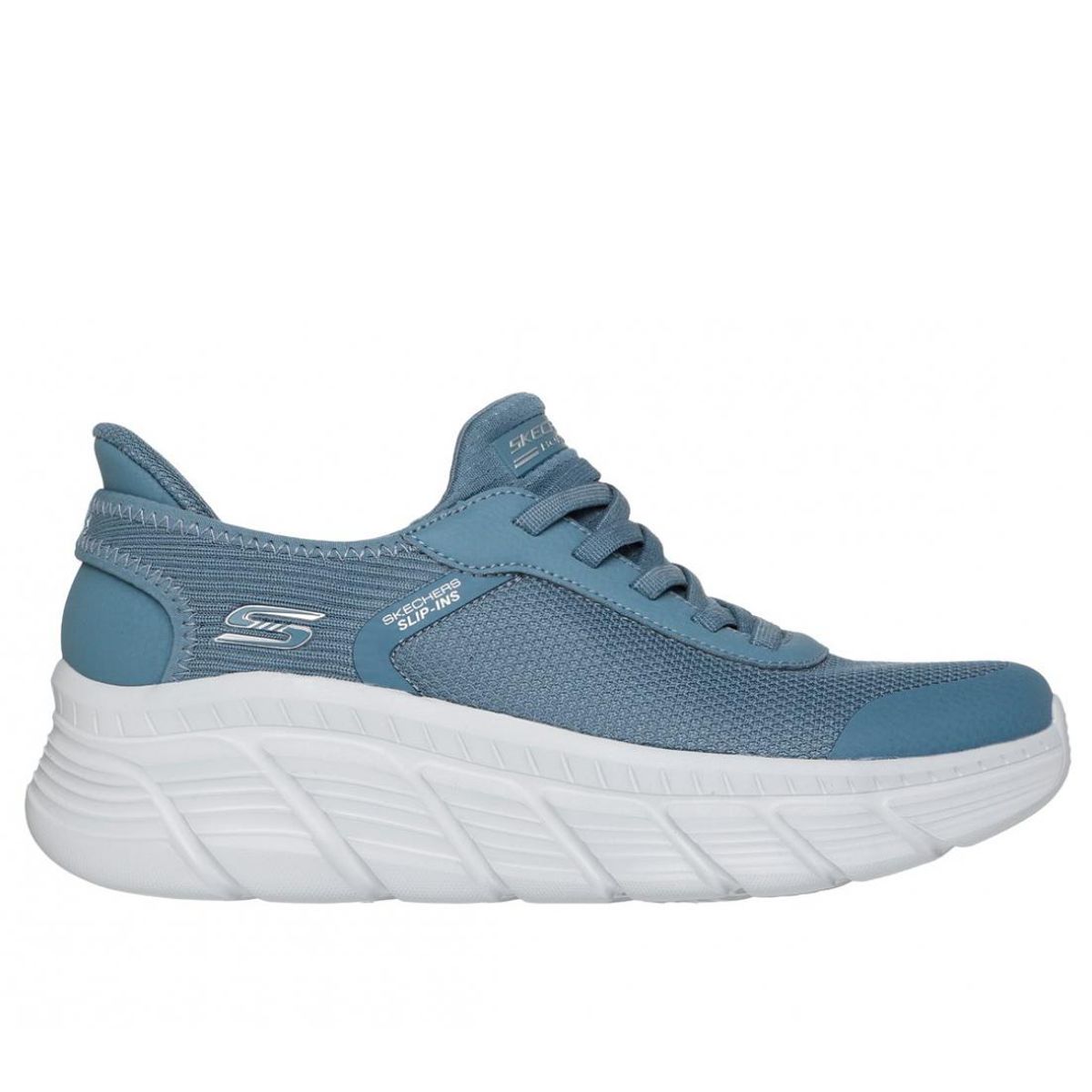 SKECHERS - Zapatillas Mujer Slip-ins Bobs B Flex Hi Azul ST Skechers