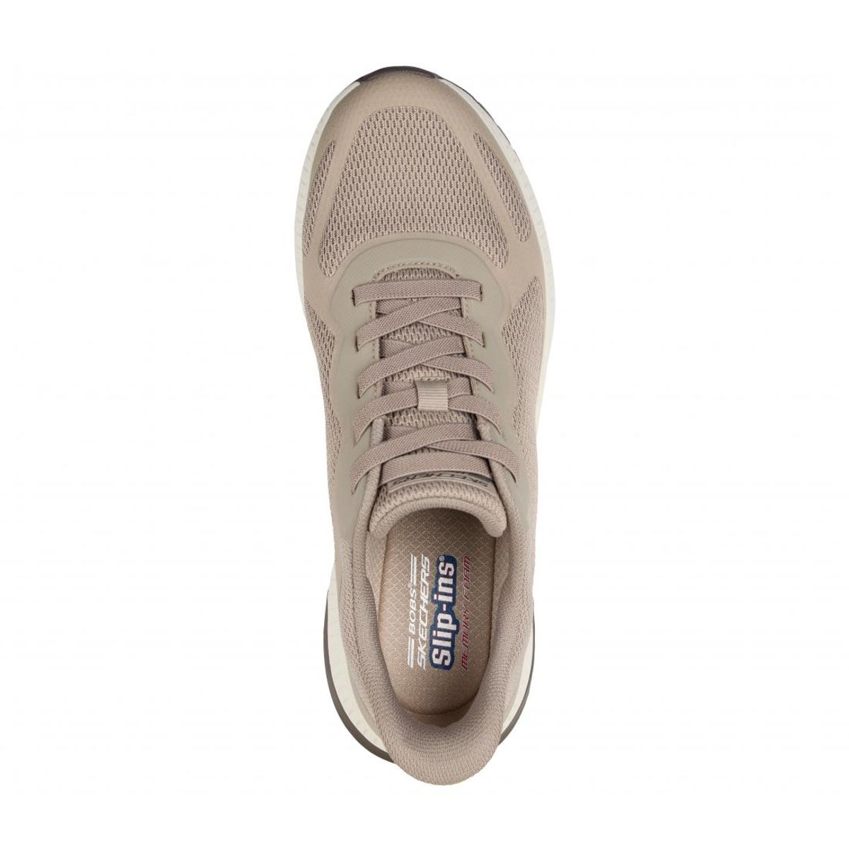 SKECHERS - Zapatillas Hombre Slipins BobsSportSquadChaos4 Beige Skechers