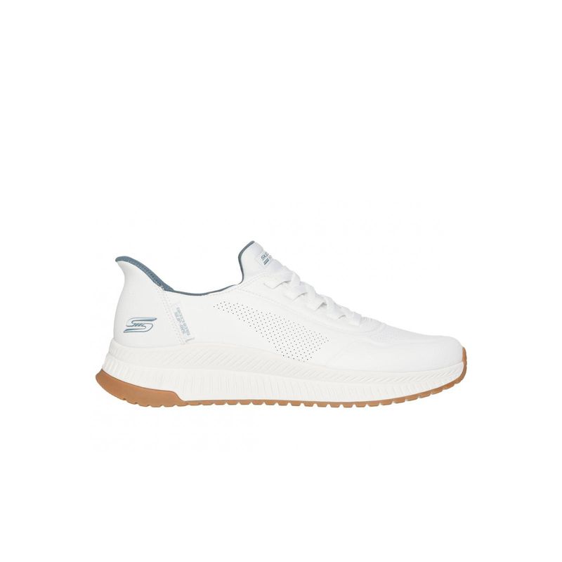 SKECHERS - Zapatillas Hombre Slipins Bobs Sport Squad Blanco Skechers