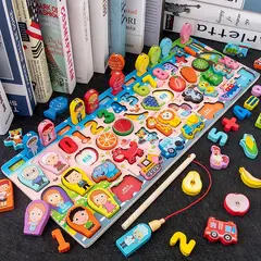 GENERICO - Juego de madera rompecabezas para niños Colores Números