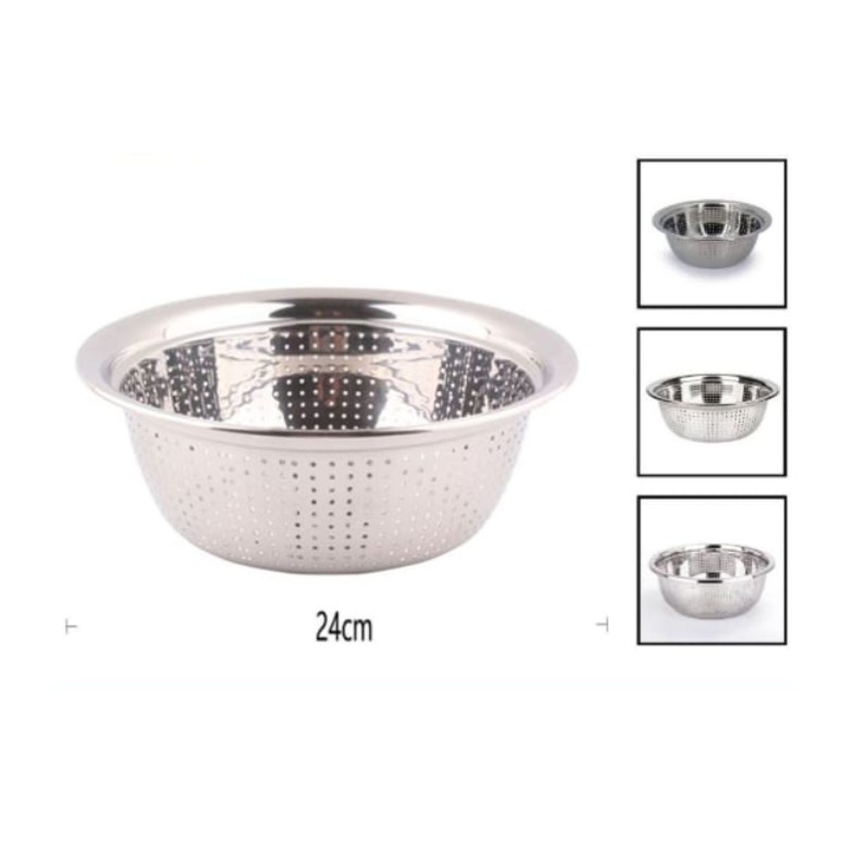 GENERICO - Colador Tamizador Acero Inoxidable 24 Cm