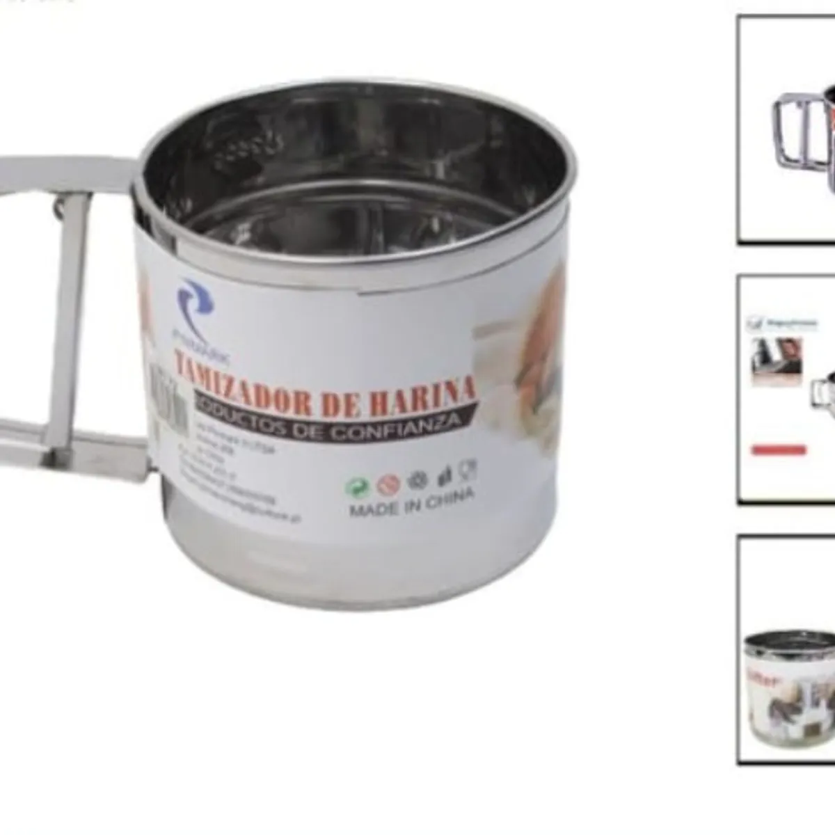 GENERICO - Tamizador De Harina Acero Inoxidable 500 G 13X12,5Cm