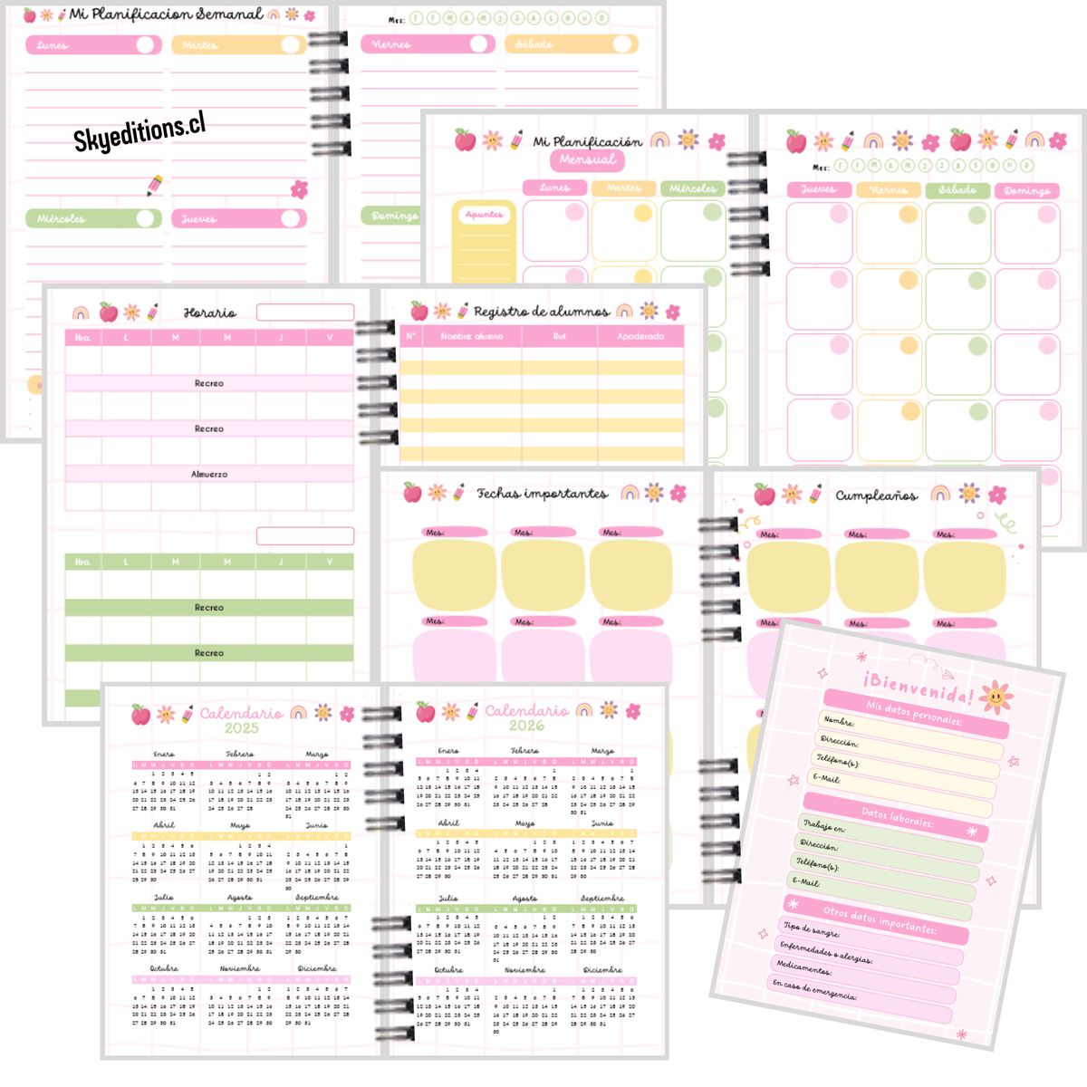 GENERICO - Agenda Docente - mujer 2026