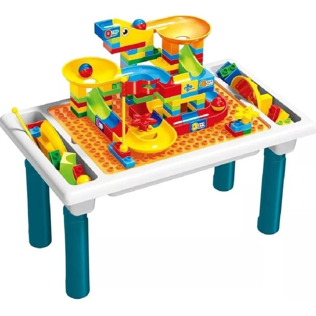 GENERICO - Mesa De Juego Didactiva 114 Bloques De Construccion