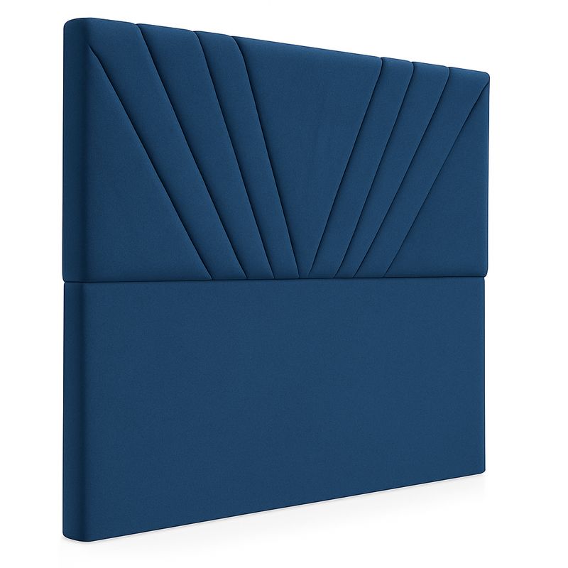 GENERICO - Respaldo De Cama 2 Plazas Siena Azul Francia