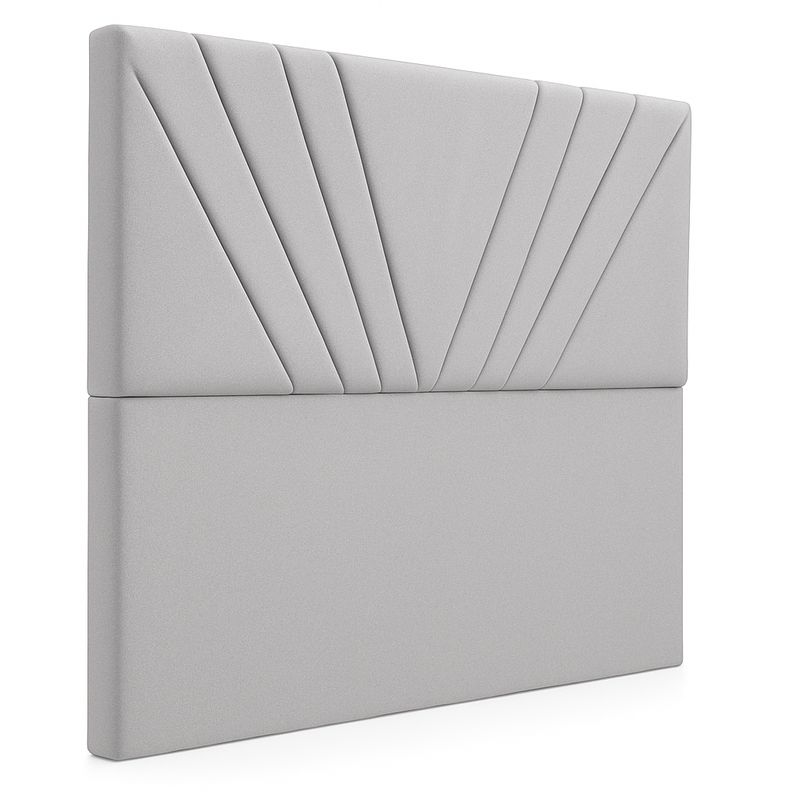 GENERICO - Respaldo De Cama 2 Plazas Siena Gris Claro Perla