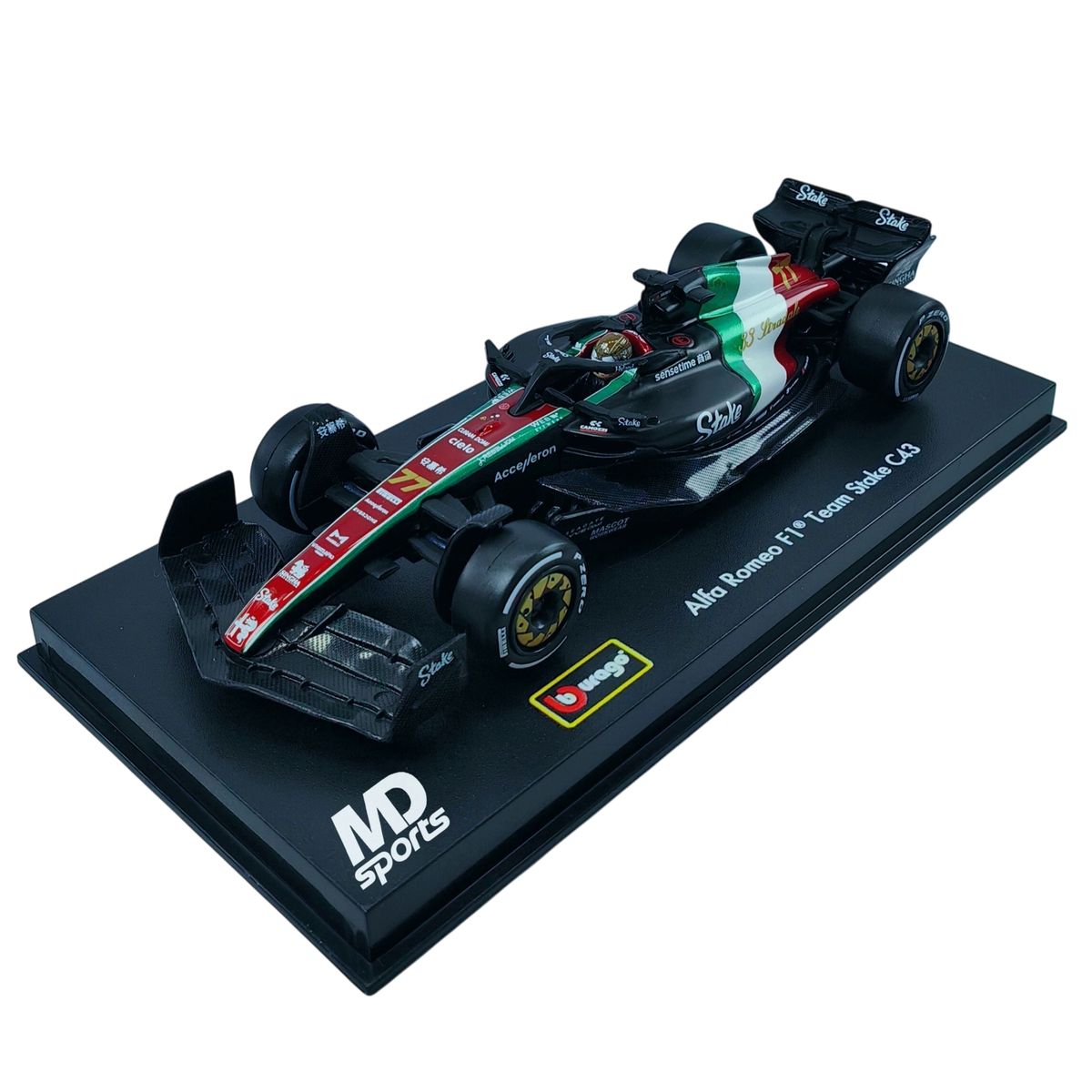 BBURAGO - Auto F1 Alfa Romeo C43 Monza 2023 V. Bottas Caja Acrili 1:43
