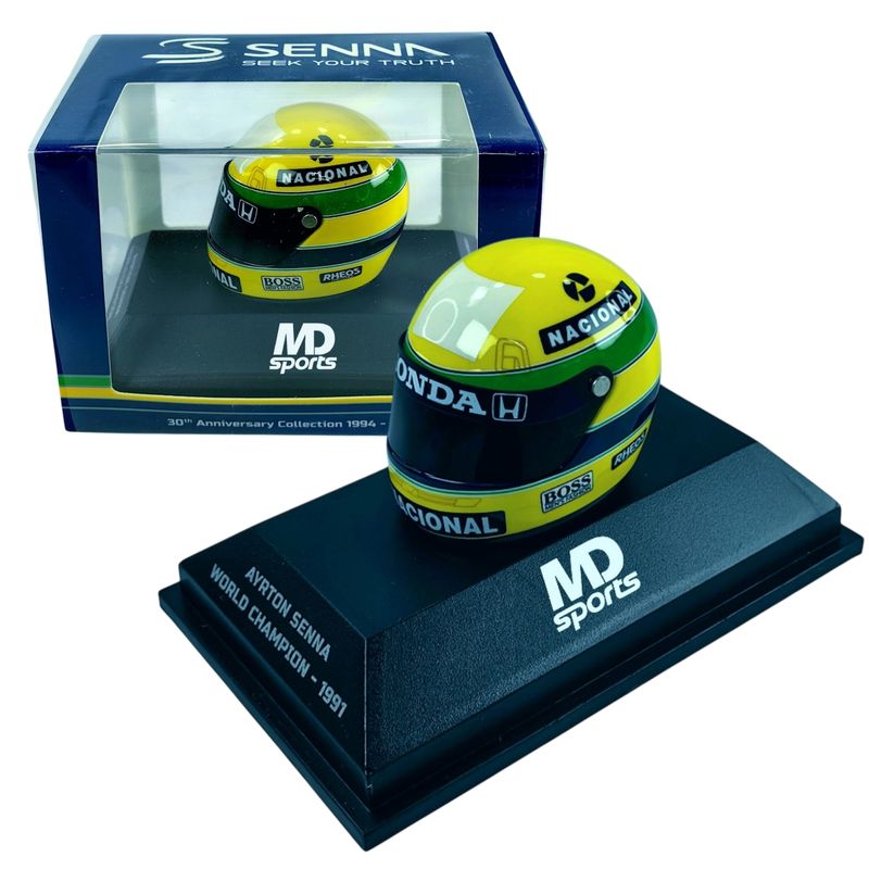 FORMULA 1 - Casco Formula 1 Ayrton Senna Campeon 1991 Minichamps Esc 1:8