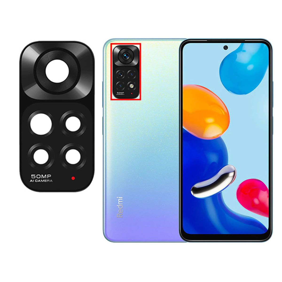 EON - Vidrio De Cámara Trasera Para Xiaomi Redmi Note 11 4g