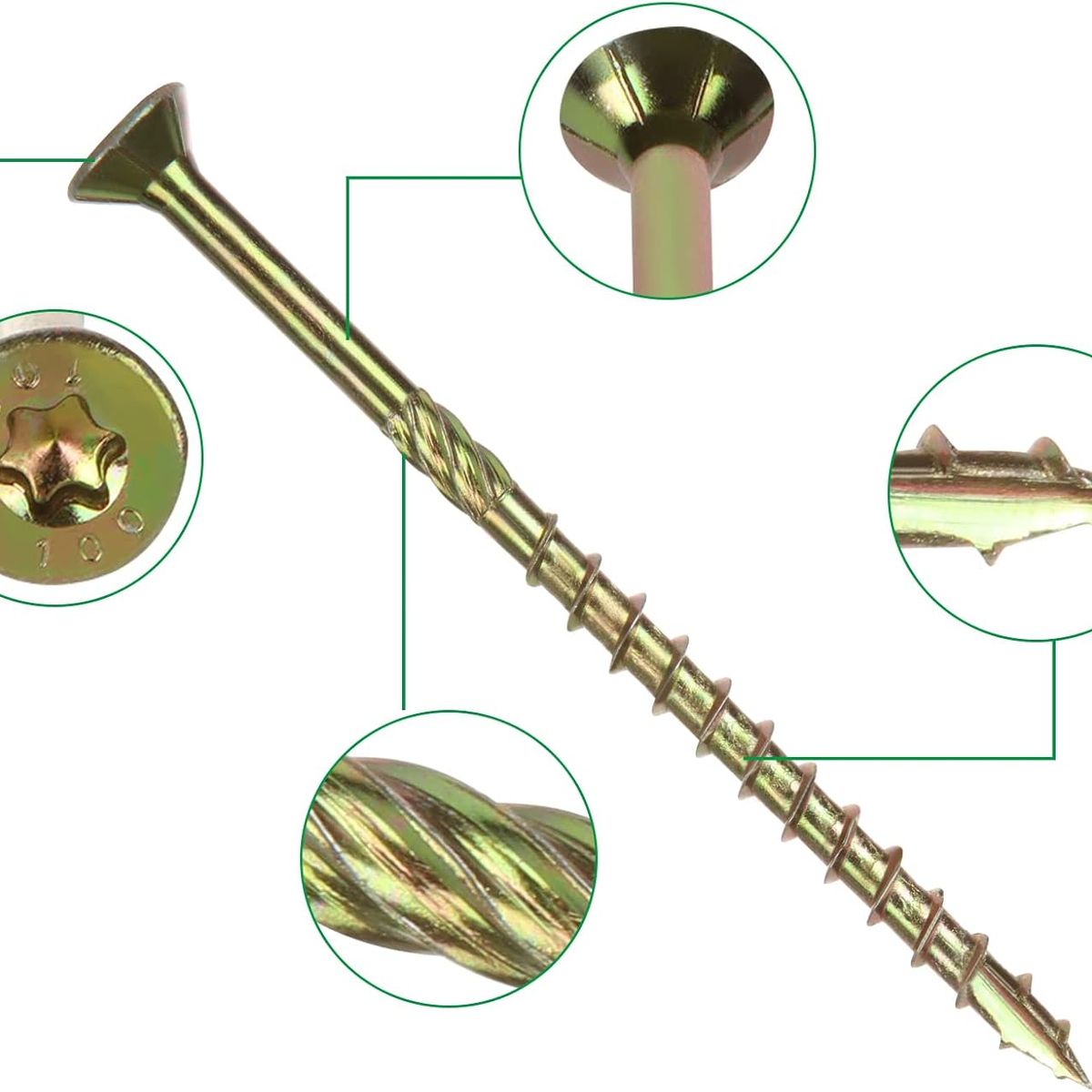 KUANGYE - Tornillo Turbo Torx 6x120 100-und