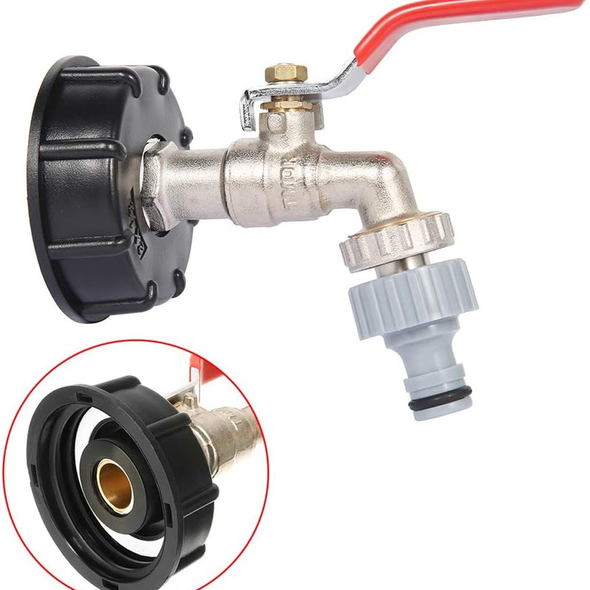 KUANGYE - Tapa S60x6 Adaptador Ibc Con Salida 12 + Llave Jardin