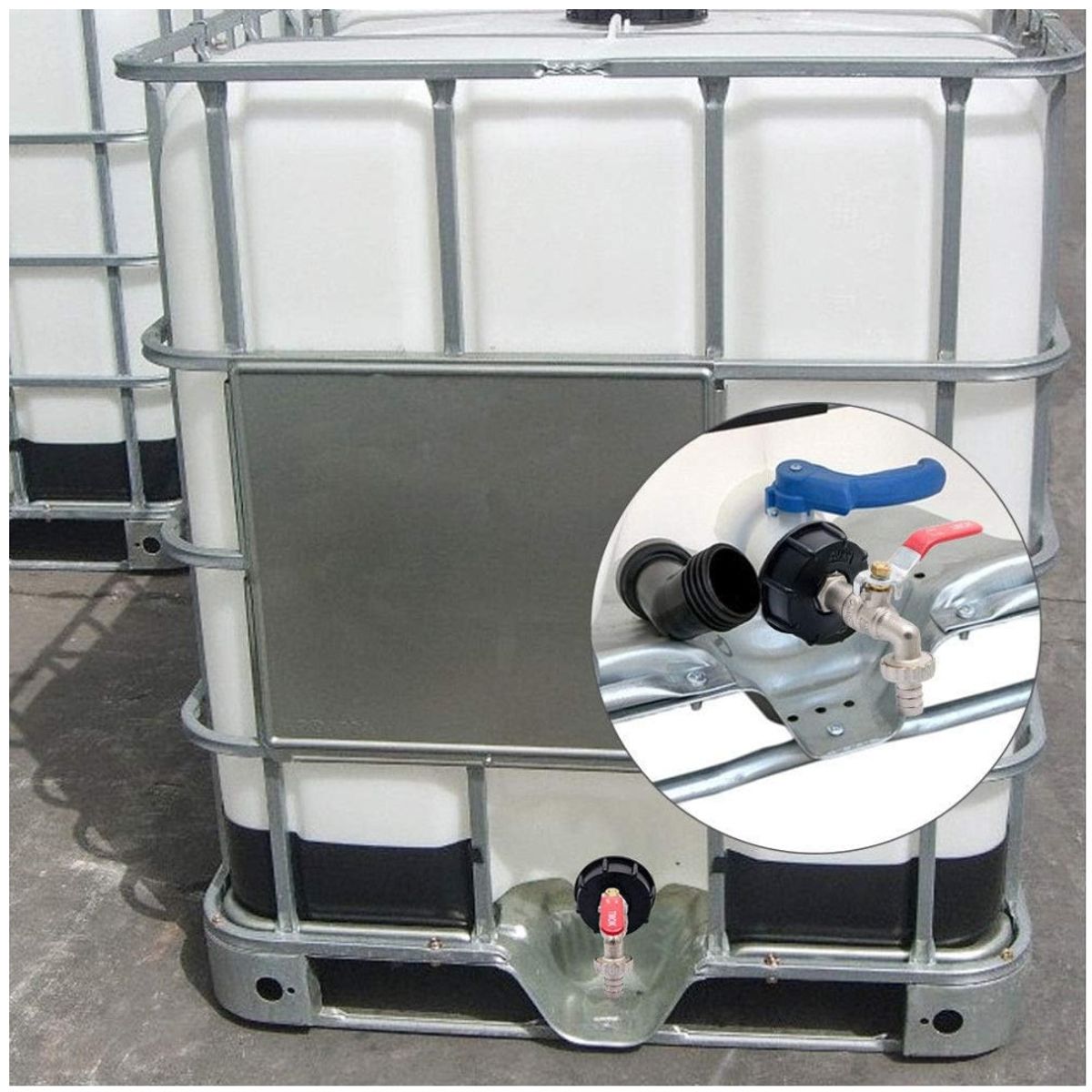 KUANGYE - Tapa S60x6 Adaptador Ibc Con Salida 12 + Llave Jardin