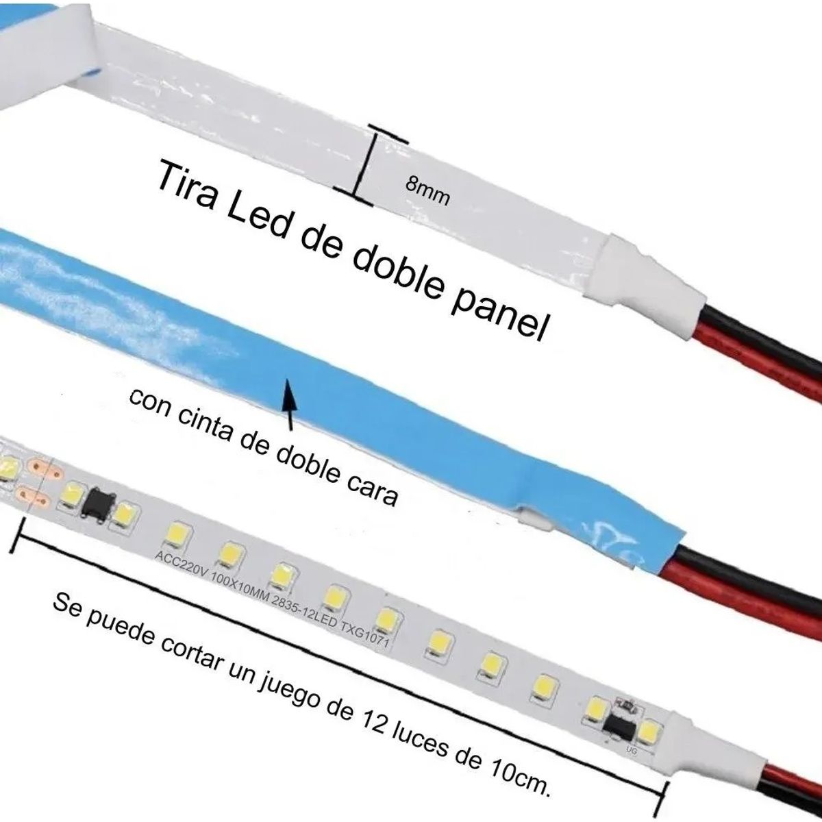 KUANGYE - Rollo Cinta Tira Led 2835 10mts Facil Instalacion 220v