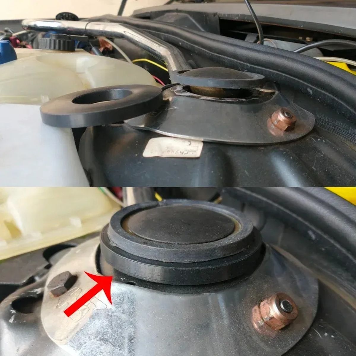 KUANGYE - 2x Base De Amortiguador Goma Para Vw Gol Golf Jetta Audi A4