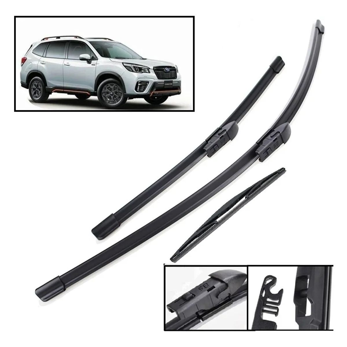 KUANGYE - Plumillas Delanteras Y Trasera Para Subaru Forester Sk 19-22