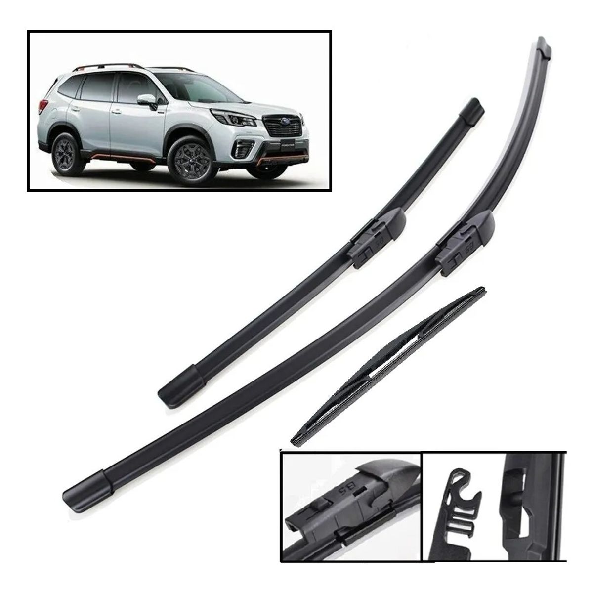 KUANGYE - Plumillas Delanteras Y Trasera Para Subaru Forester Sk 19-22