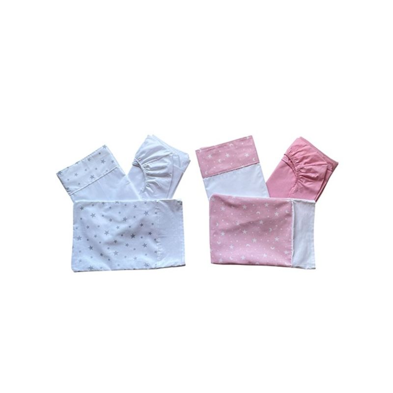 GENERICO - Pack De 2 Juego De Sabana Cuna Colecho Niña