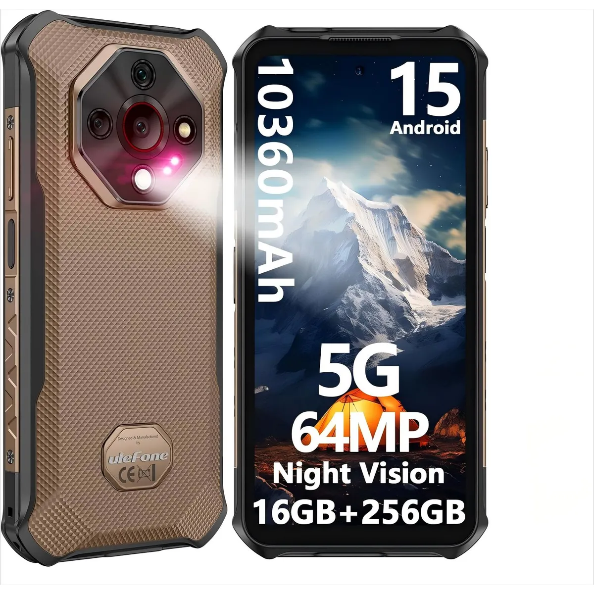 ULEFONE - Ulefone Armor X16Pro 5G Celular 16GB+256GB 10360mAh Android 15 Smartphone