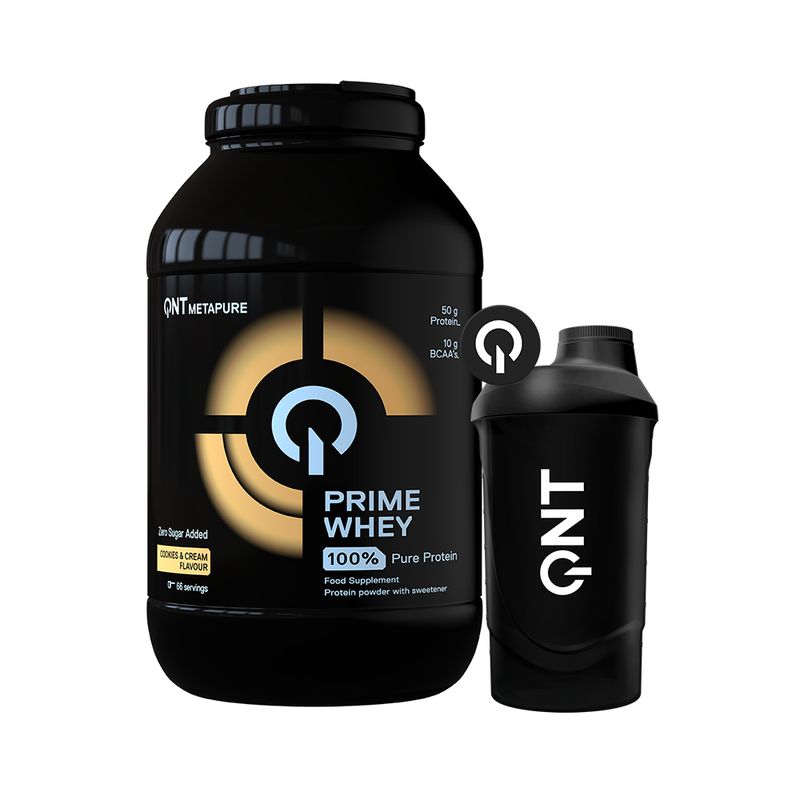 QNT - Pack Proteína Prime Whey 2kg Cookies and Cream + Shaker