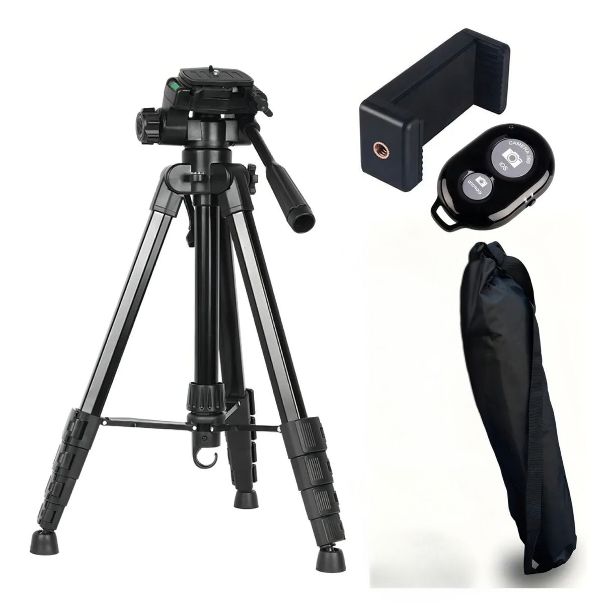 CRUSEC - Trípode Para Cámara Estabilizador Teléfono Soporte Portátil