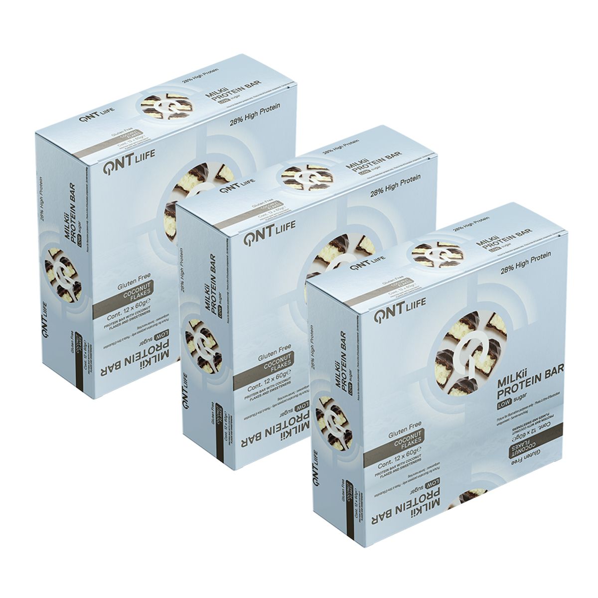 QNT - Pack X 36 Barras De Proteina Milkii Coco Qnt