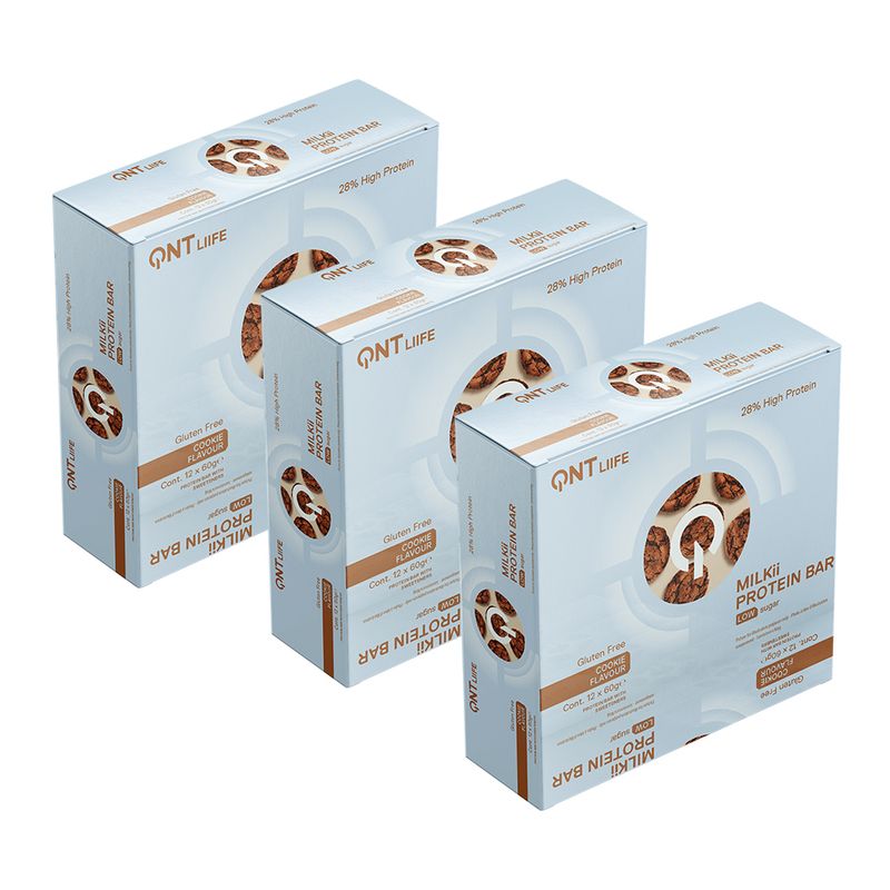 QNT - Pack X 36 Barras De Proteina Milkii Cookies Qnt