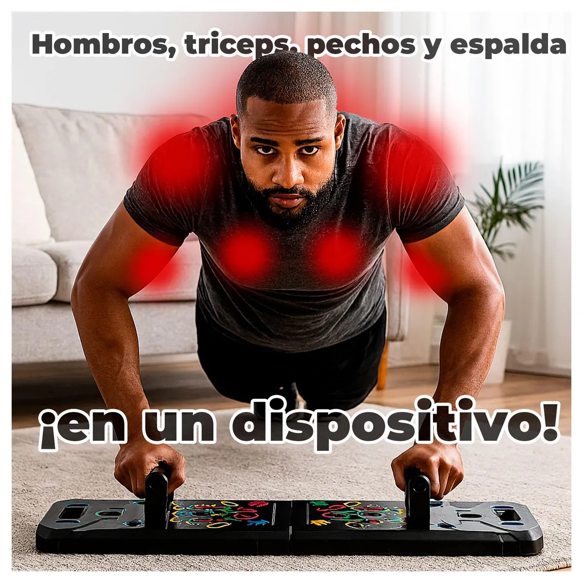 GLOBAL LATIN GROUP - Tabla Multifuncional Flexiones 9 en 1 Entrena Pecho y Brazos
