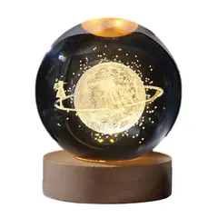 GEN - Lampara Led Cristal Bola Planeta 3D