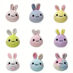 VATYERTY - Bolsa de peluche de conejo de 9 piezas linda y larga color aleatorio