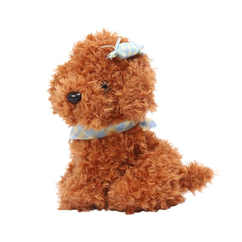 VATYERTY - Perro de peluche de 23 cm con bufanda Cafe