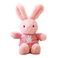 VATYERTY - Conejo de peluche con suéter de 30 cm Rosa