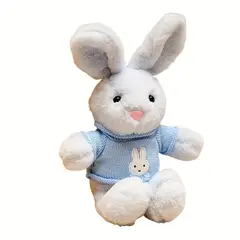 VATYERTY - Conejo de peluche con suéter de 30 cm Azul