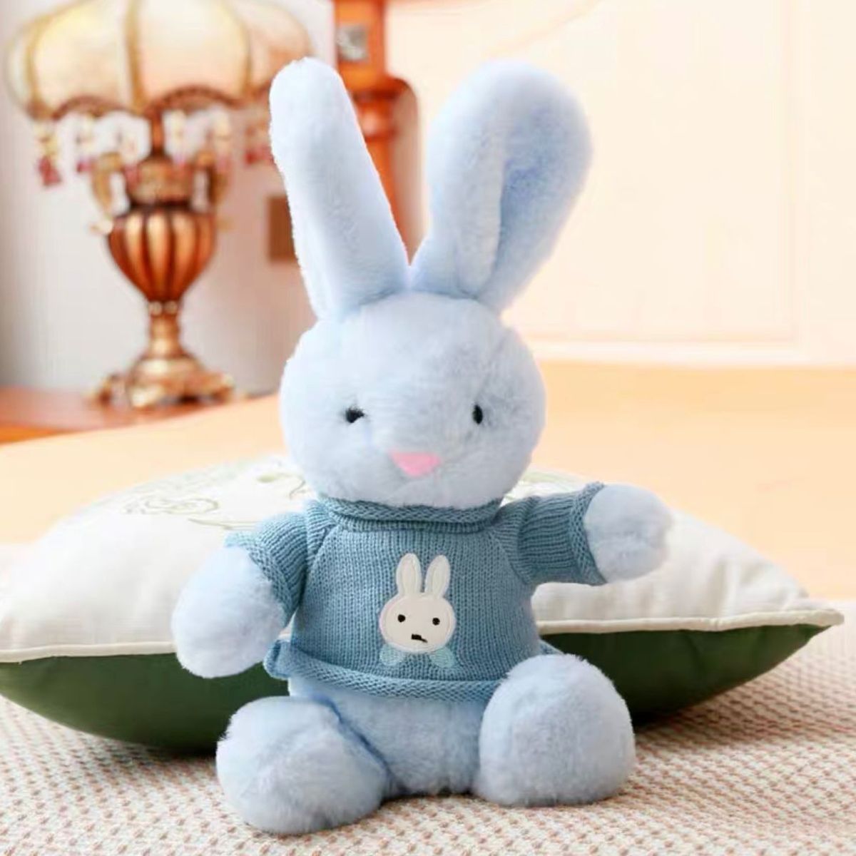 VATYERTY - Conejo de peluche con suéter de 30 cm Azul