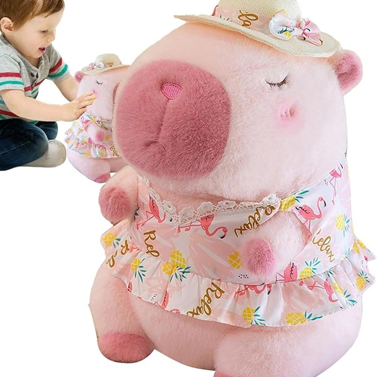 VATYERTY - capibara adorable con falda floral Rosa