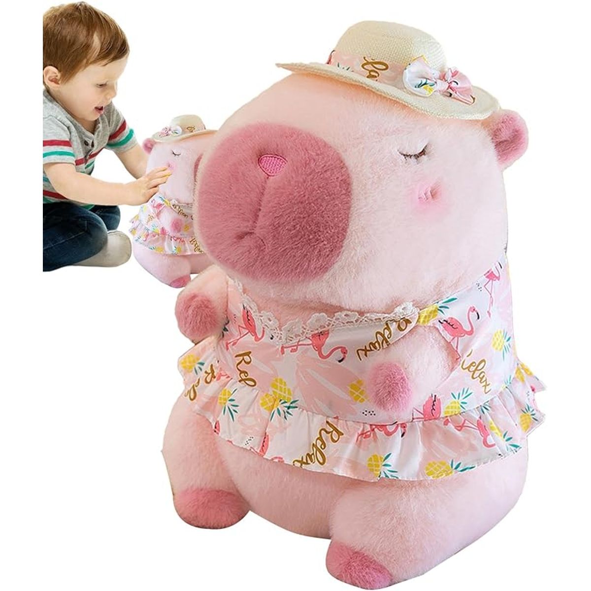 VATYERTY - capibara adorable con falda floral Rosa