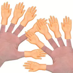 VATYERTY - 10 mini marionetas de dedo de goma realistas