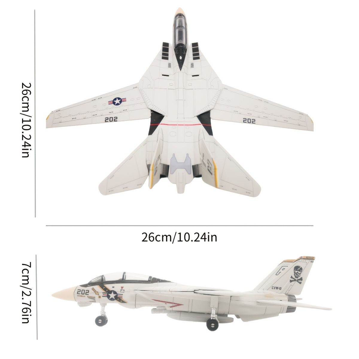 VATYERTY - Modelo de plástico F-14 Tomcat a escala 172