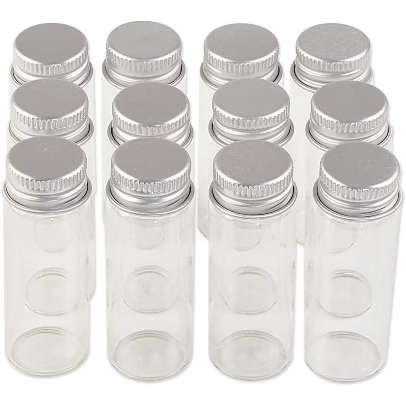 GENERICO - 12 Frascos Vidrio 22x70 mm Tapa Rosca 18 ml