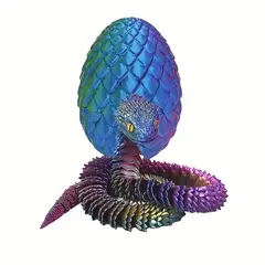 VATYERTY - Escultura de huevo de serpiente impresa en 3D con gafas Azul