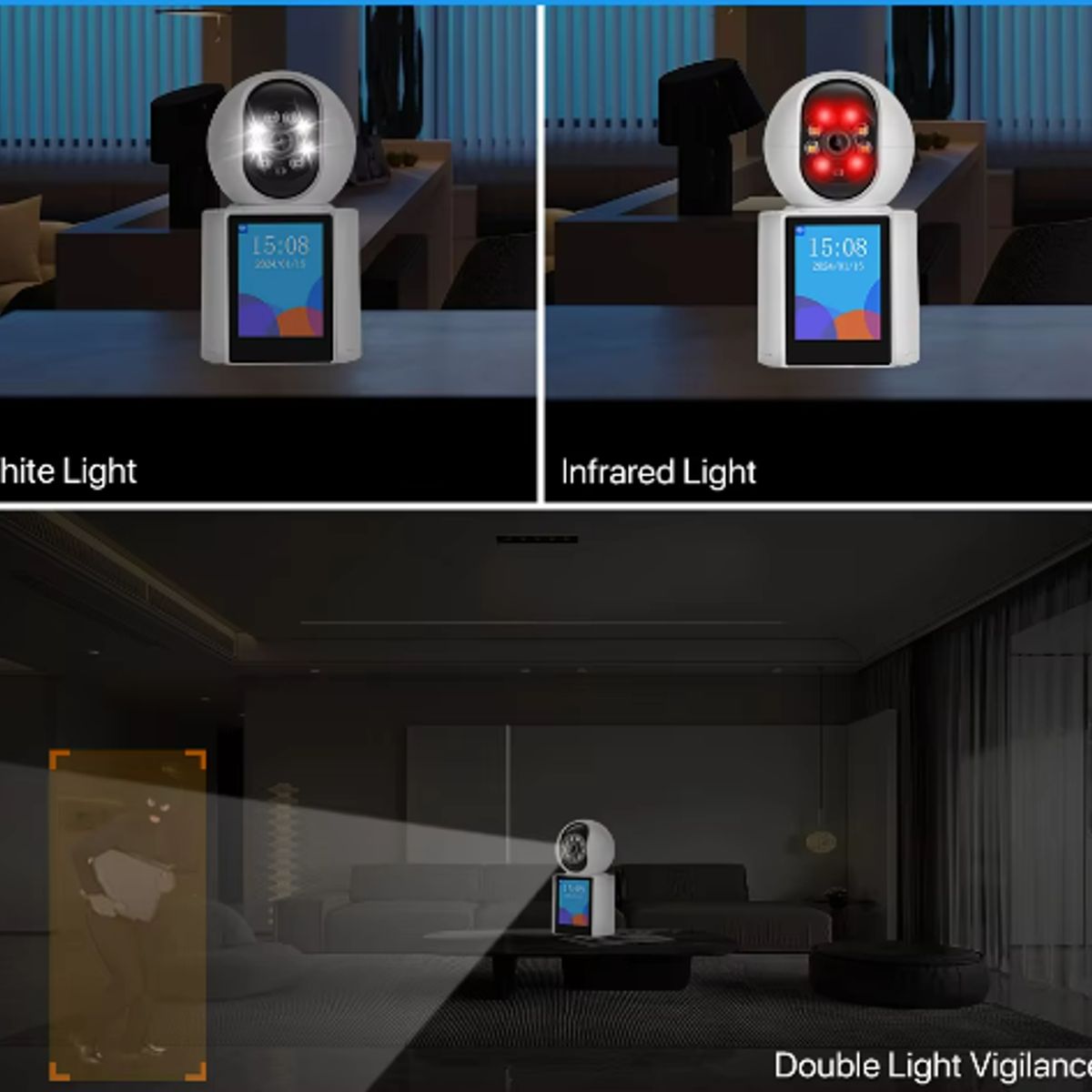 GENERICO - Cámara de Seguridad Sensor y Alarma Protección Avanzada para tu Hogar