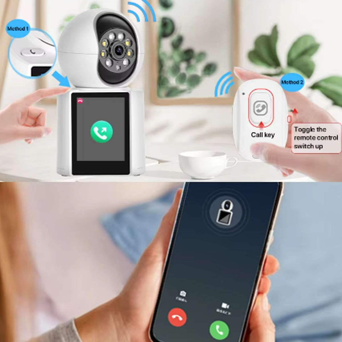 GENERICO - Cámara de Seguridad Sensor y Alarma Protección Avanzada para tu Hogar