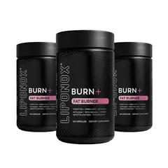 LIPONOX - Pack x 3 Suplemento Burn + Fat Burner 60 capsulas
