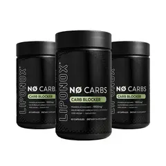 LIPONOX - Pack x 3 Suplemento NoCarbs 60 capsulas