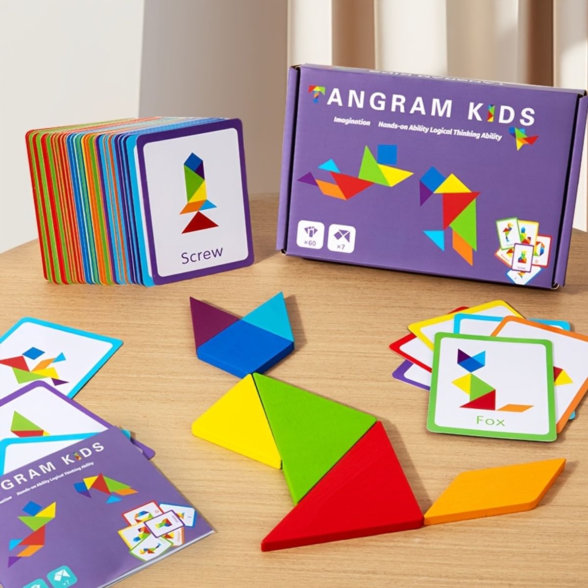 VATYERTY - Juego de rompecabezas de Tangram
