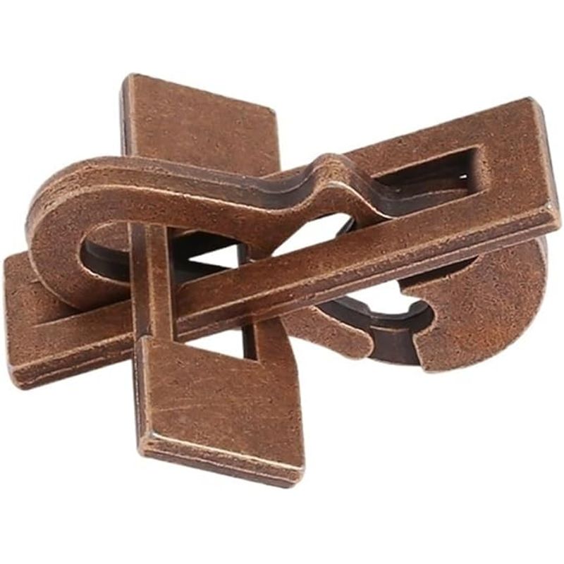 VATYERTY - Rompecabezas metálicos clásicos con acabado de bronce antiguo rectangular