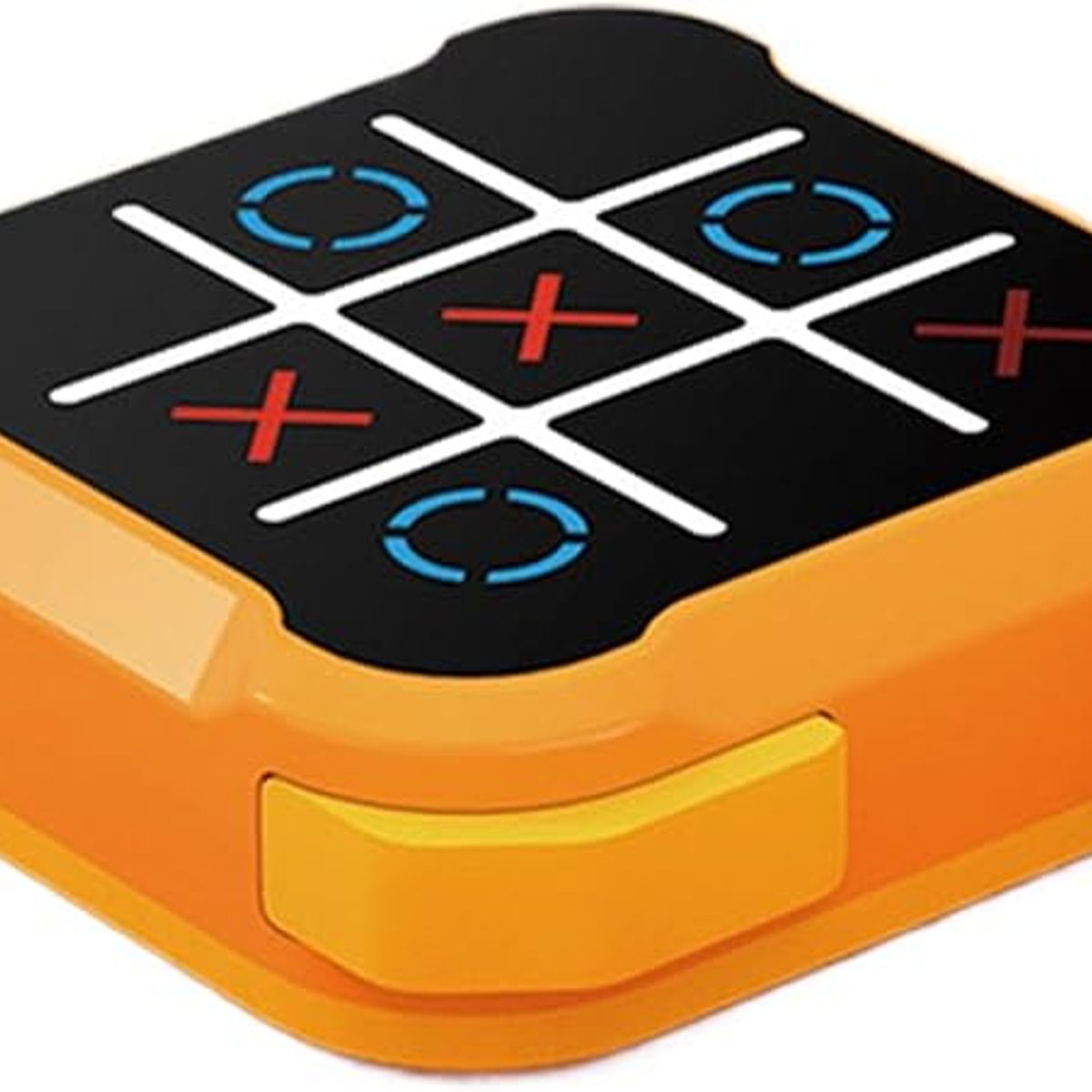 VATYERTY - Juego de mesa portátil de tres en raya de doble opción para viajes Naranja