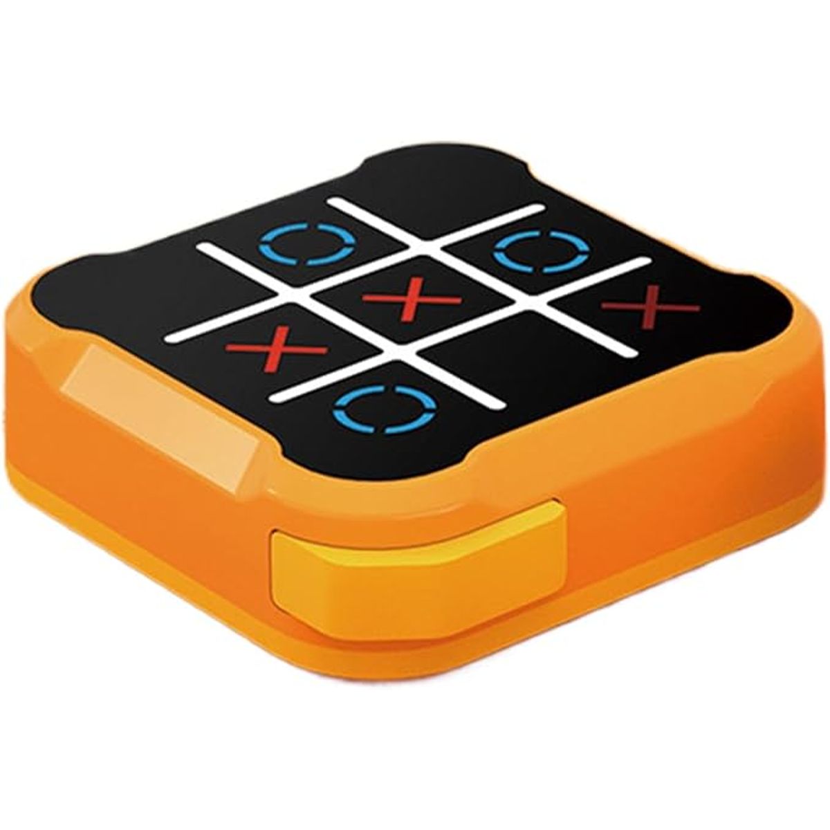 VATYERTY - Juego de mesa portátil de tres en raya de doble opción para viajes Naranja